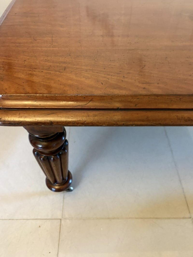 Antique Victorian Quality Mahogany 10/12 Seater Extending Dining Table - Image 9
